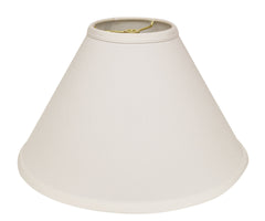 17" White Deep Cone Slanted No Slub Lampshade