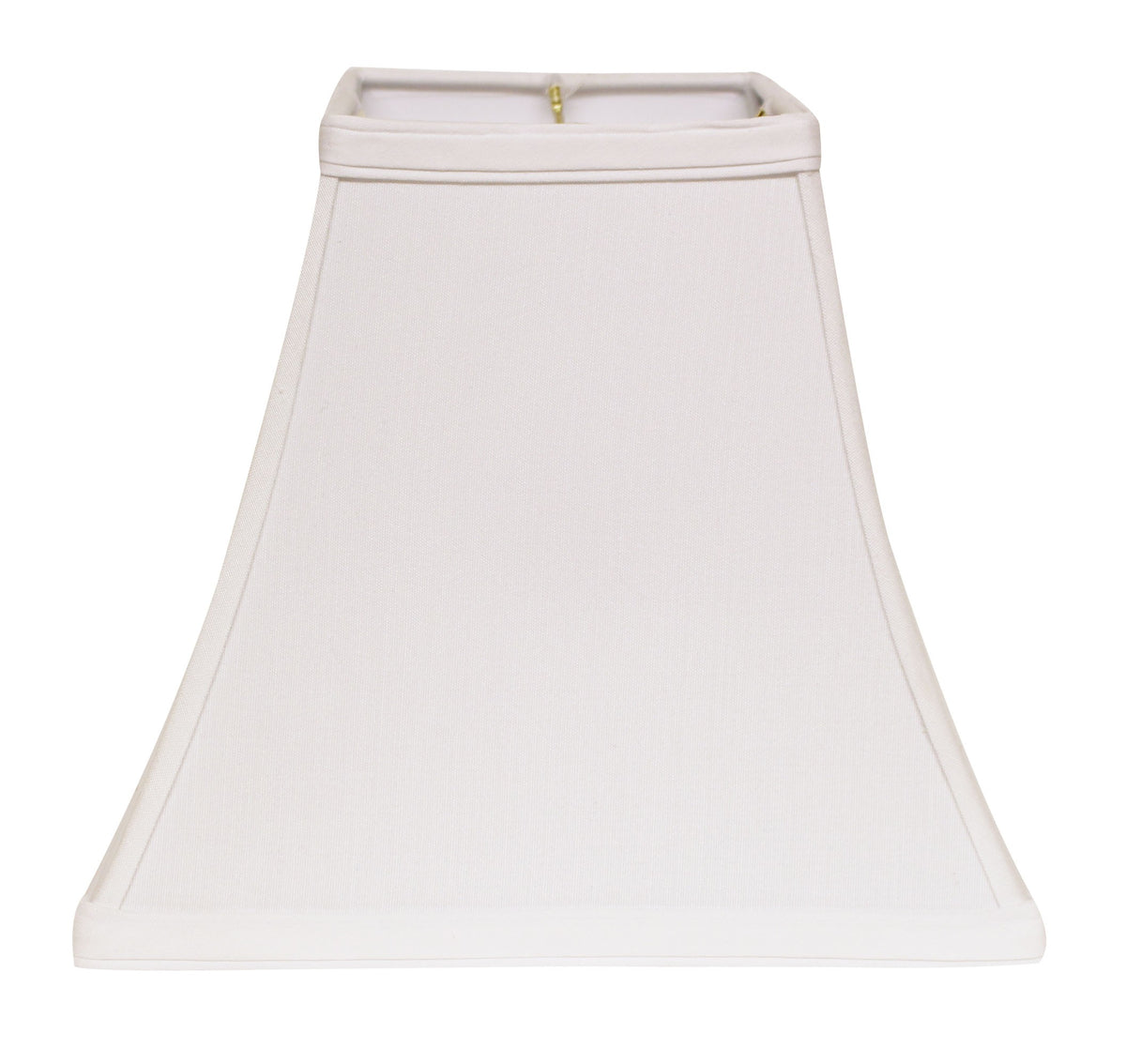 8" White Squre Bell No Slub Lampshade