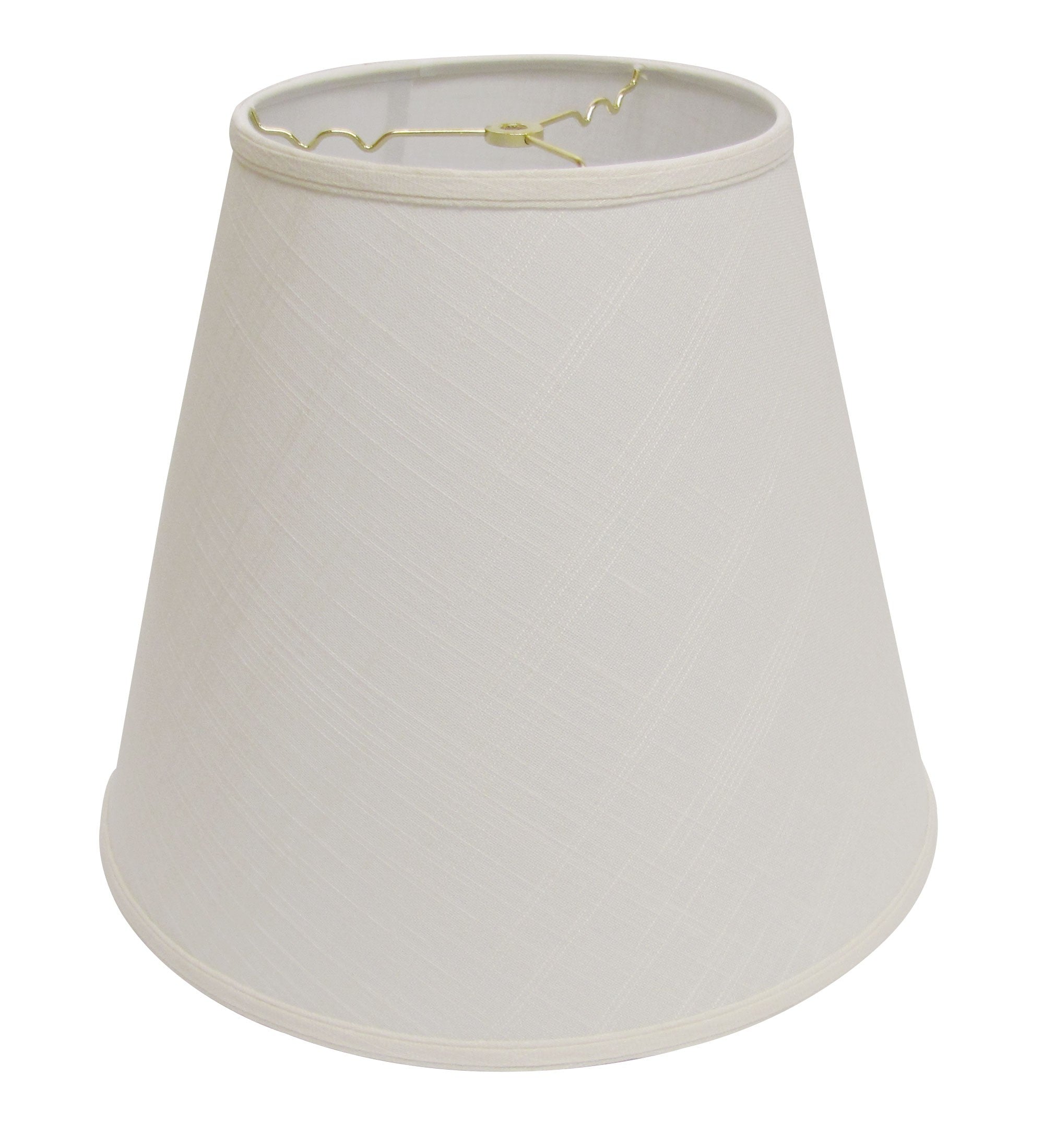 18" White Deep Empire Linen Lampshade