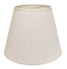 14" White Empire Deep Slanted Broadcloth Lampshade