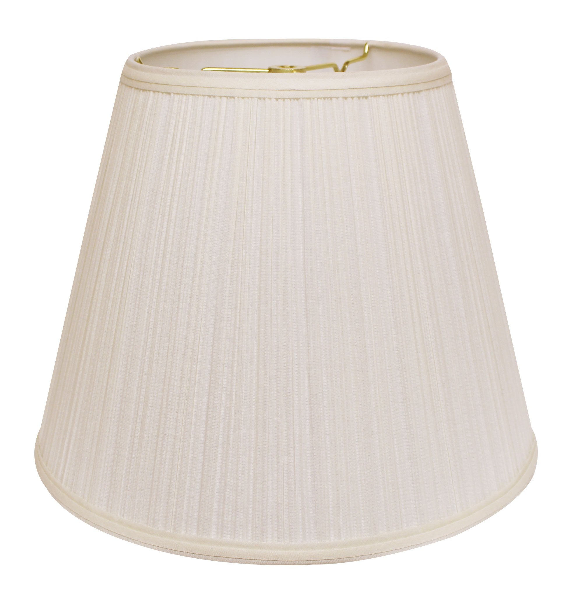 18" White Empire Deep Slanted Broadcloth Lampshade