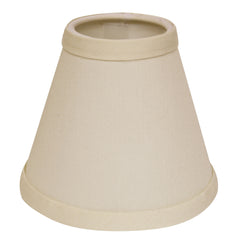 4" Ivory Set of 6 Chandelier No Slub Lampshades