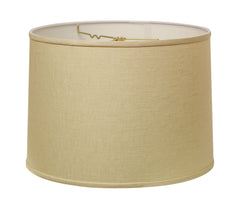 14" Parchment Biege Throwback Drum Linen Lampshade