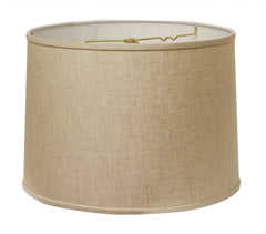 17" Dark Wheat Throwback Drum Linen Lampshade