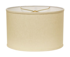 12" Parchment Biege Throwback Oval Linen Lampshade