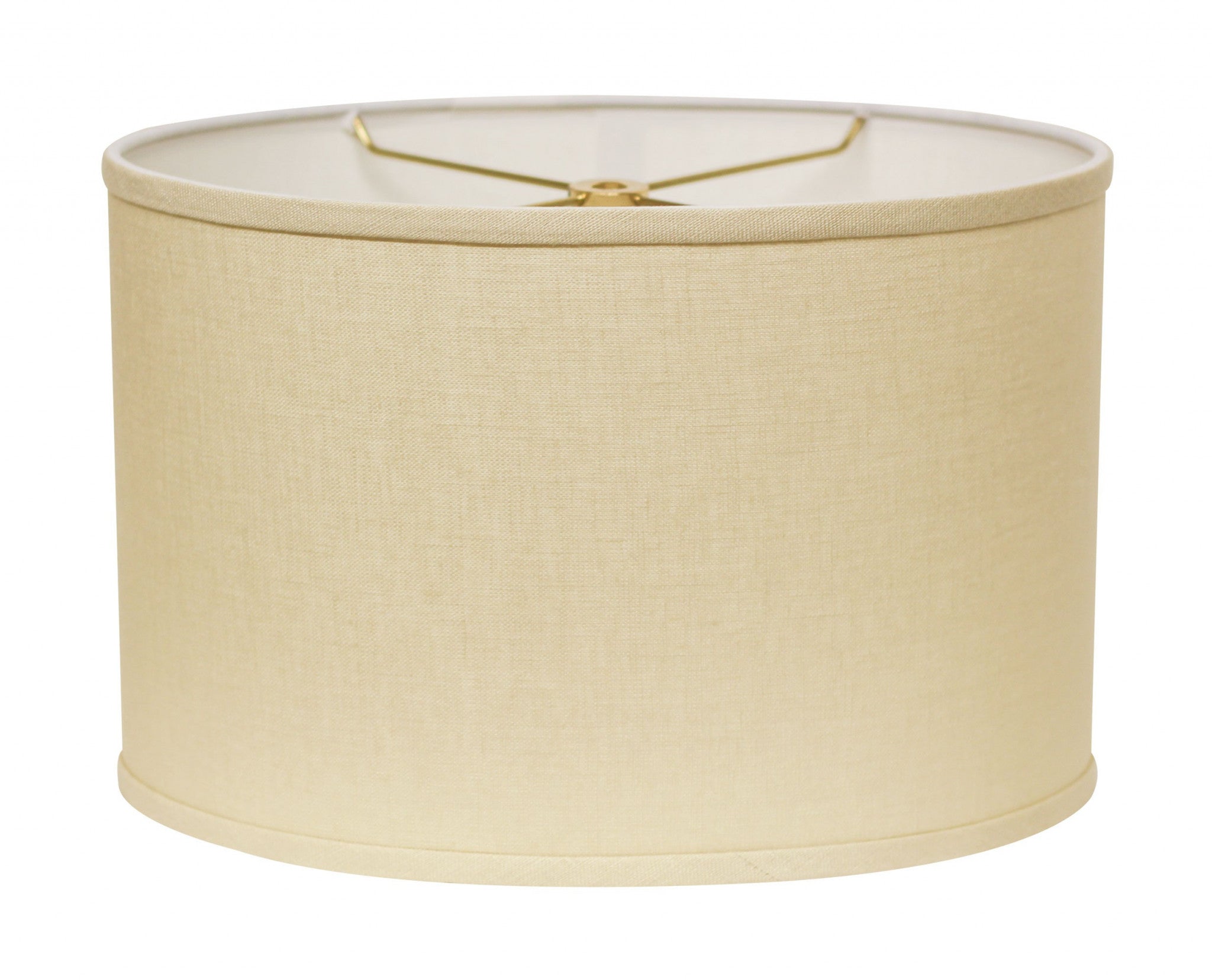 12" Parchment Biege Throwback Oval Linen Lampshade