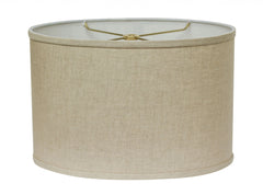 18" Dark Wheat Throwback Oval Linen Lampshade