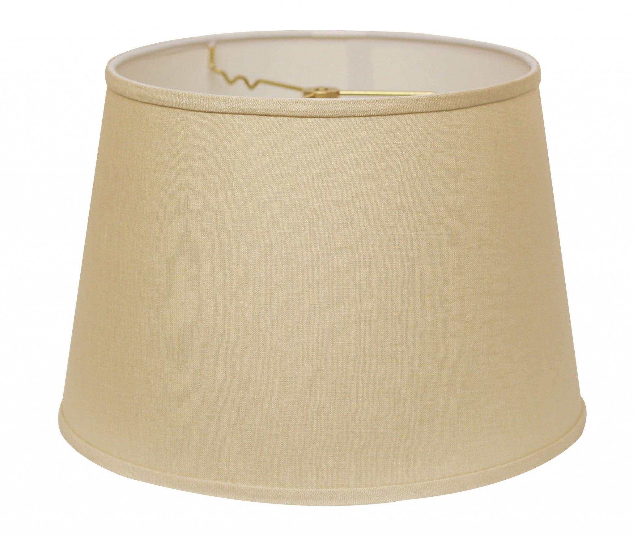 14" Parchment Biege Rounded Empire Slanted Linen Lampshade