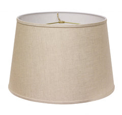 16" Dark Wheat Rounded Empire Slanted Linen Lampshade