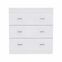 32" White Manufactured Wood Six Drawer Standard Dresser