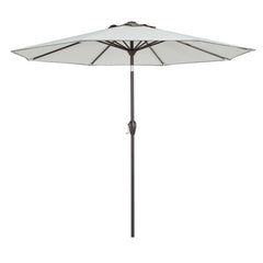 9' Grey Polyester Octagonal Tilt Market Patio Umbrella