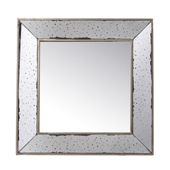 18" Wall Mounted Vintage Style Glass Frame Accent Mirror