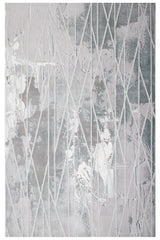 8' X 11' Blue Abstract Stain Resistant Area Rug