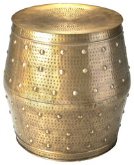 24" Gold Iron Round End Table