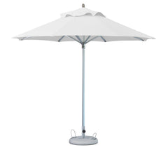 13' White Polyester Round Market Patio Umbrella