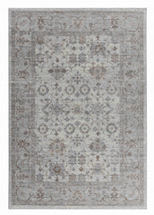 4' X 6' Grey Oriental Area Rug