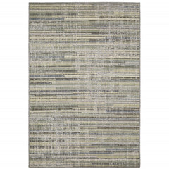 8' X 10' Blue Abstract Stain Resistant Indoor Outdoor Area Rug