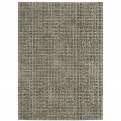 10' X 13' Grey Tan And Beige Geometric Power Loom Stain Resistant Area Rug