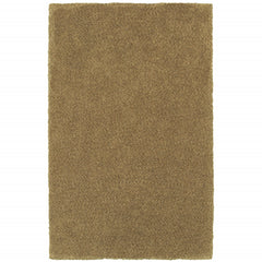 10' X 13' Rich Gold Shag Tufted Handmade Stain Resistant Area Rug