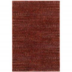 10' X 13' Red Grey Deep And Charcoal Power Loom Stain Resistant Area Rug