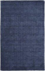 10' X 13' Blue Wool Hand Woven Stain Resistant Area Rug