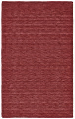 10' X 13' Red Wool Hand Woven Stain Resistant Area Rug