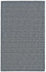 10' X 13' Gray And Blue Wool Hand Woven Stain Resistant Area Rug