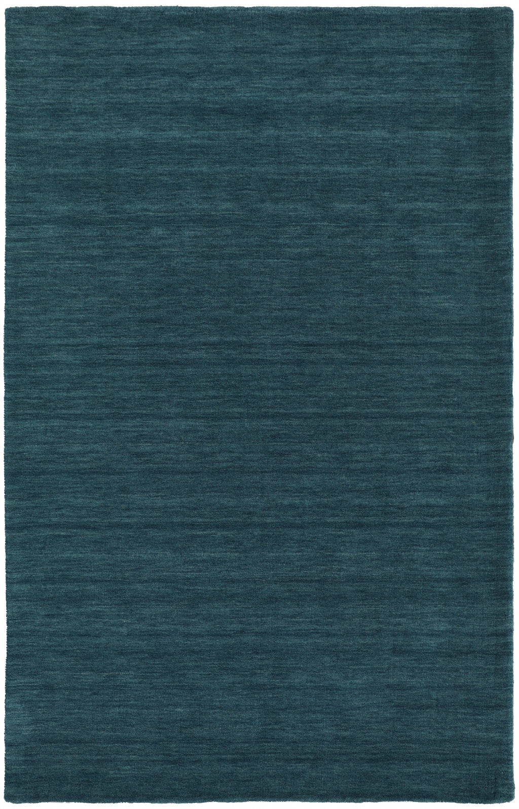 10' X 13' Blue And Green Wool Hand Woven Stain Resistant Area Rug