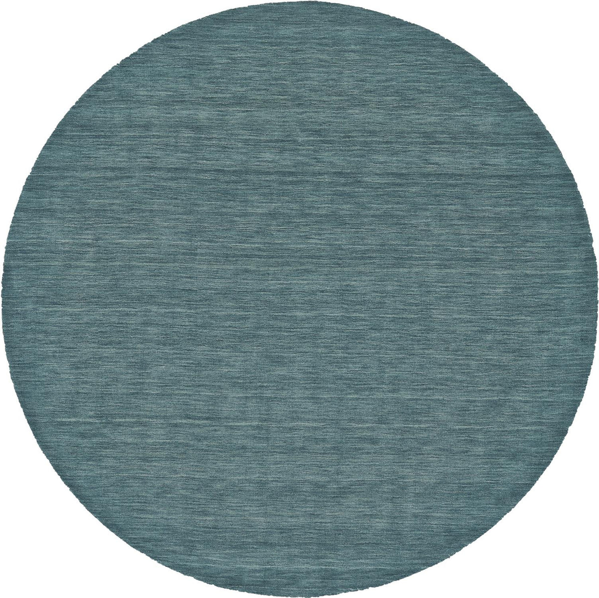 10' Blue And Green Round Wool Hand Woven Stain Resistant Area Rug