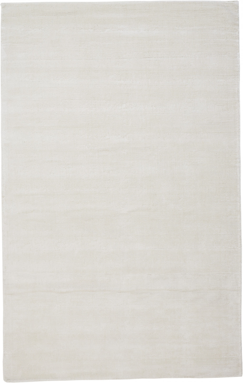 10' X 13' White Hand Woven Distressed Area Rug