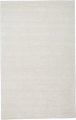 10' X 13' White Hand Woven Distressed Area Rug