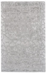 10' X 13' Gray And Silver Abstract Tufted Handmade Area Rug