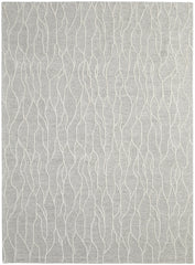 10' X 13' Taupe And Ivory Wool Abstract Tufted Handmade Stain Resistant Area Rug