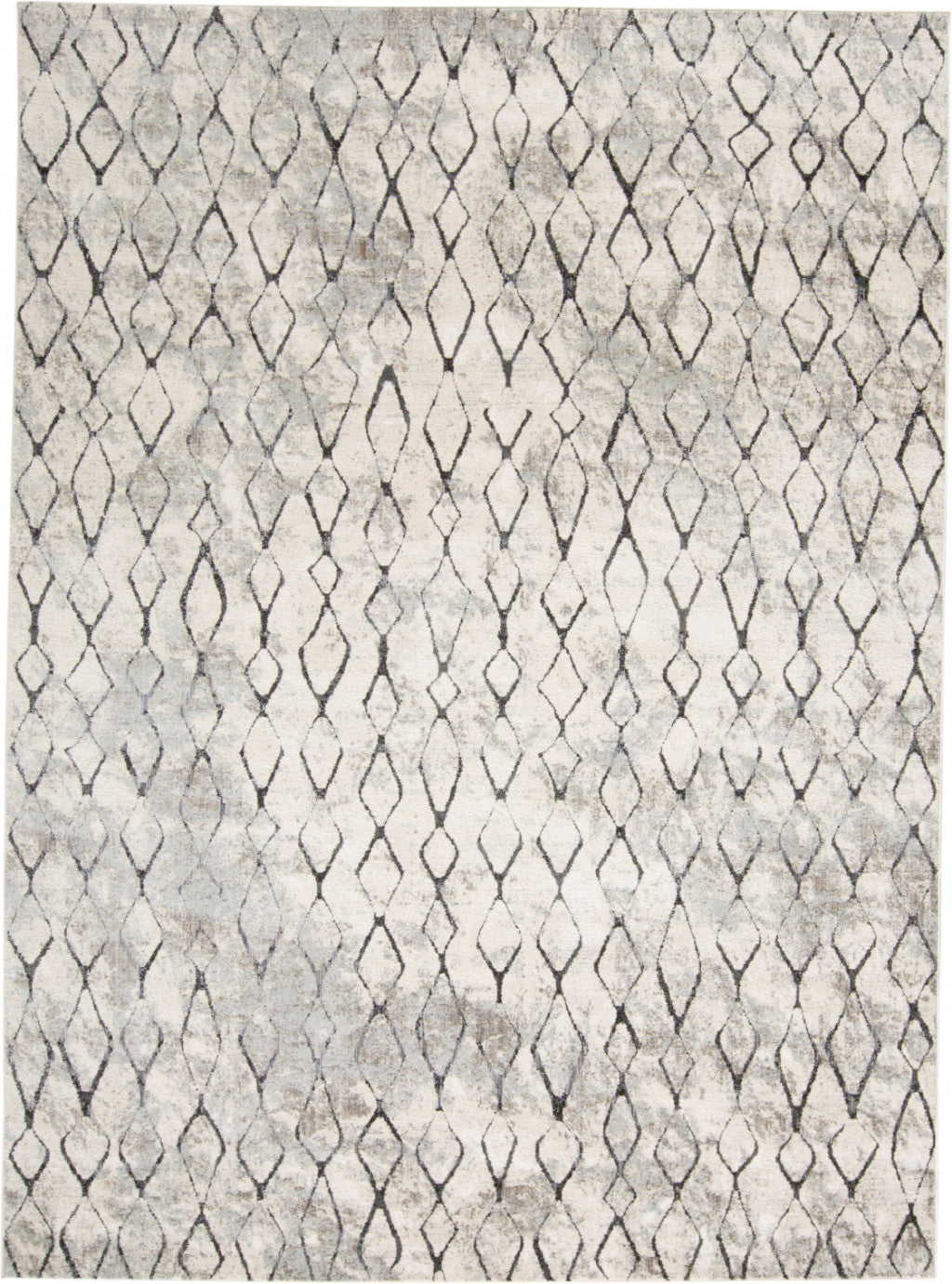 10' X 14' Ivory Gray And Taupe Abstract Stain Resistant Area Rug