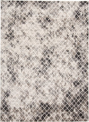 7' X 10' Ivory Gray And Taupe Abstract Stain Resistant Area Rug