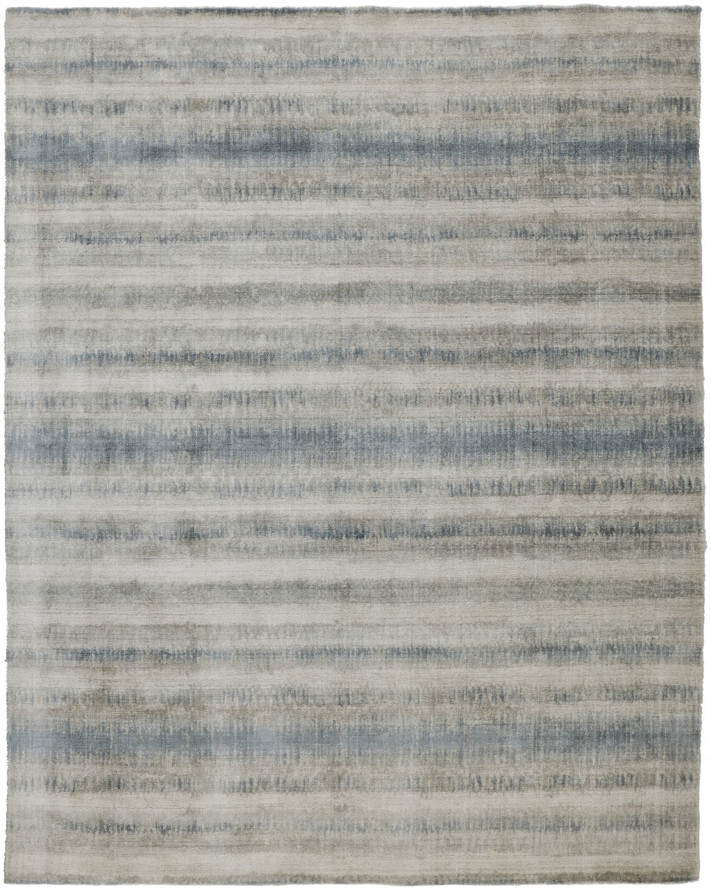 12' X 15' Gray Blue And Green Abstract Hand Woven Area Rug