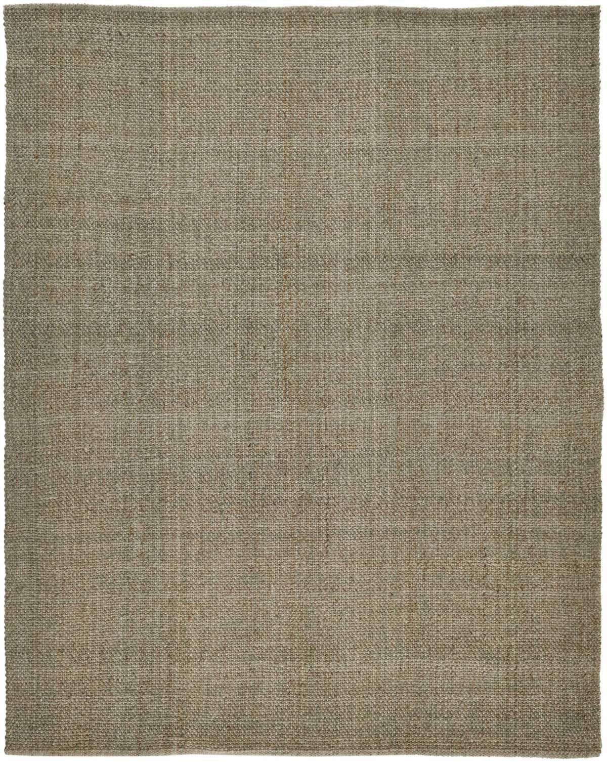 10' X 14' Green And Tan Hand Woven Area Rug