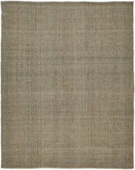 10' X 14' Green And Tan Hand Woven Area Rug