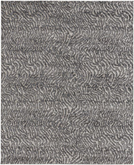 12' X 15' Gray Taupe And Ivory Abstract Power Loom Stain Resistant Area Rug