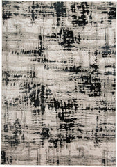 12' X 15' Black White And Gray Area Rug