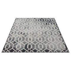 8' X 10' Gray Geometric Area Rug