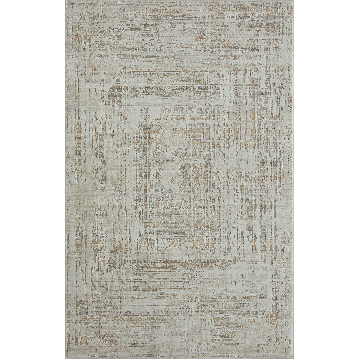 10' X 14' Beige Abstract Distressed Area Rug
