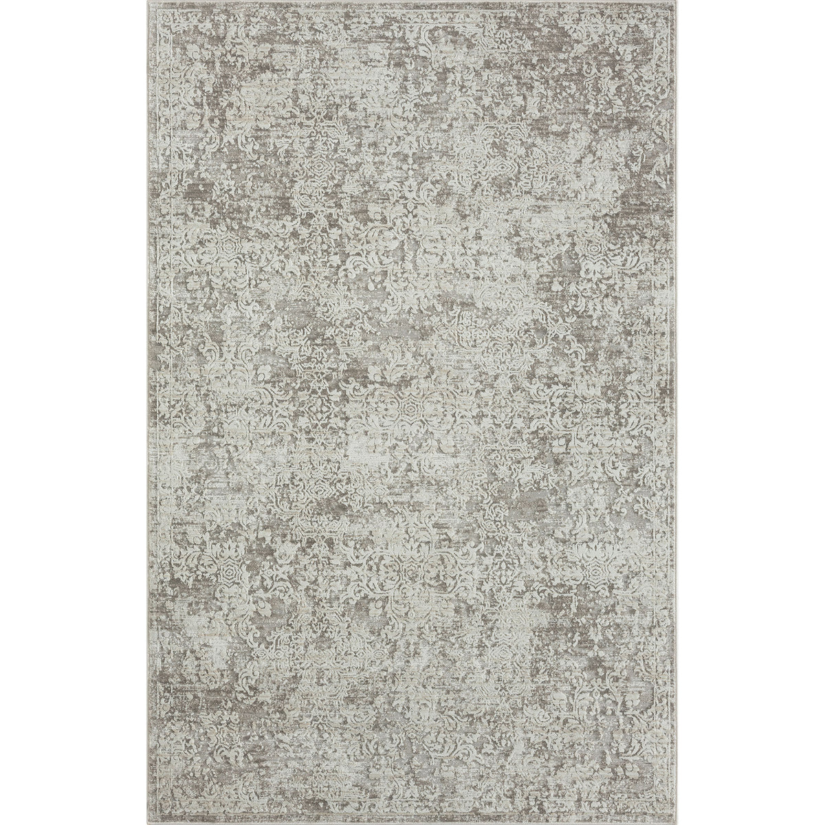 10' X 14' Gray Abstract Distressed Area Rug