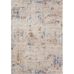 5' X 8' Ivory And Blue Abstract Area Rug