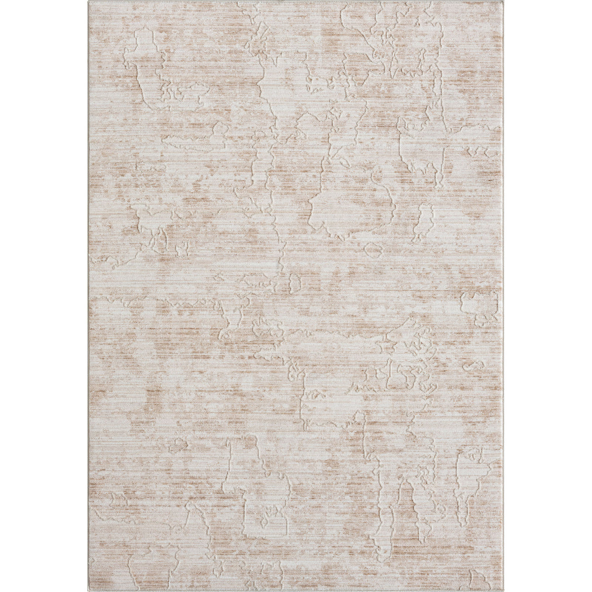 5' X 8' Beige Abstract Area Rug
