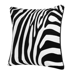 20" X 20" Black And White Forest Animals Polyester Animal Print Zippered Pillow