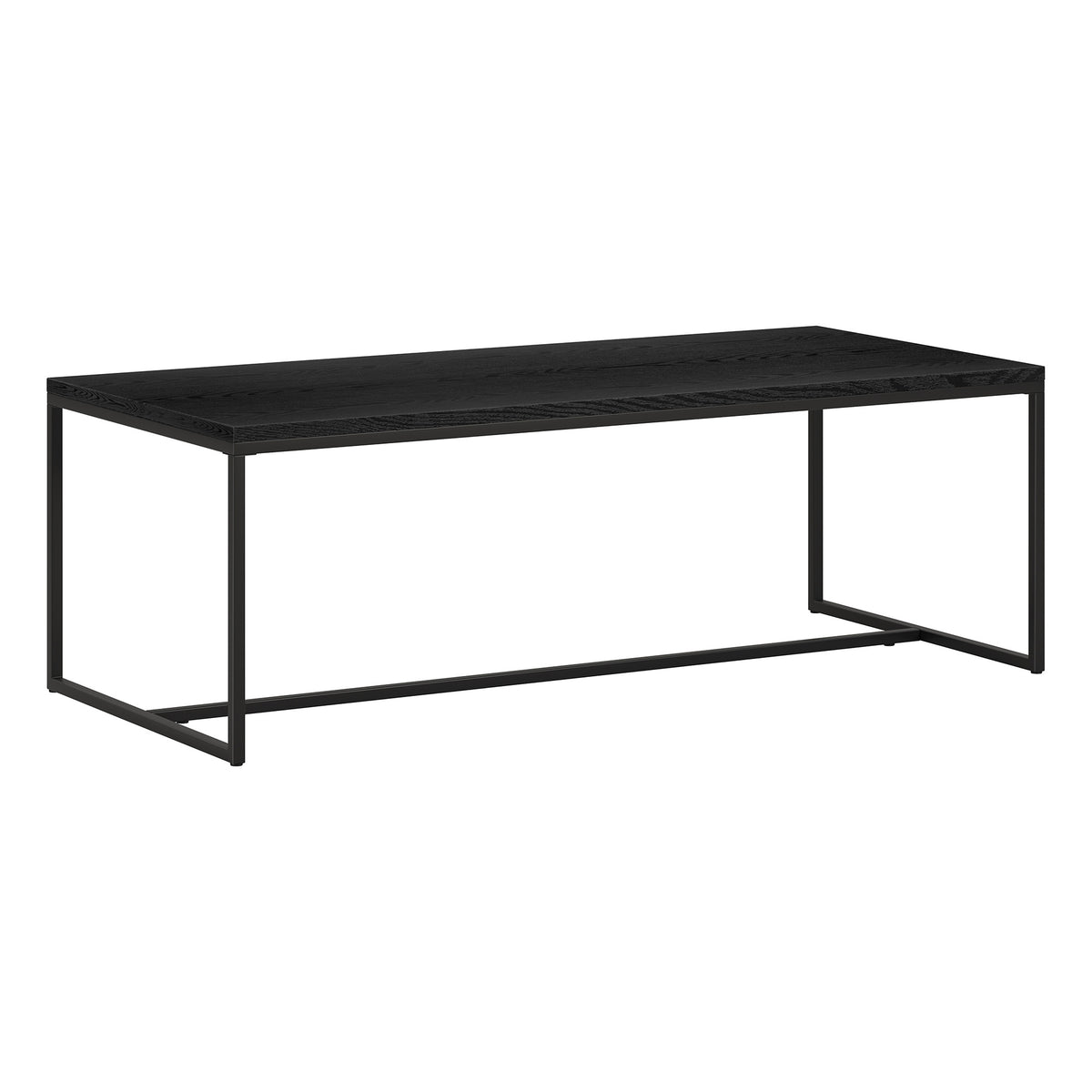 47" Black Modern Rectangular Coffee Table