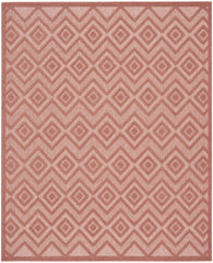 8' X 10' Orange Geometric Flatweave Area Rug