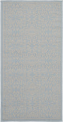 2' X 4' Light Blue Floral Power Loom Area Rug