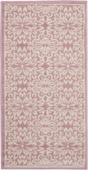 2' X 4' Pink Floral Power Loom Area Rug